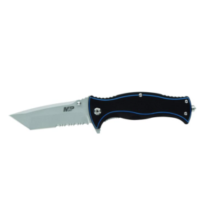 סכין חילוץ והצלה שליפה מהירה M&P צבע שחור/כחול